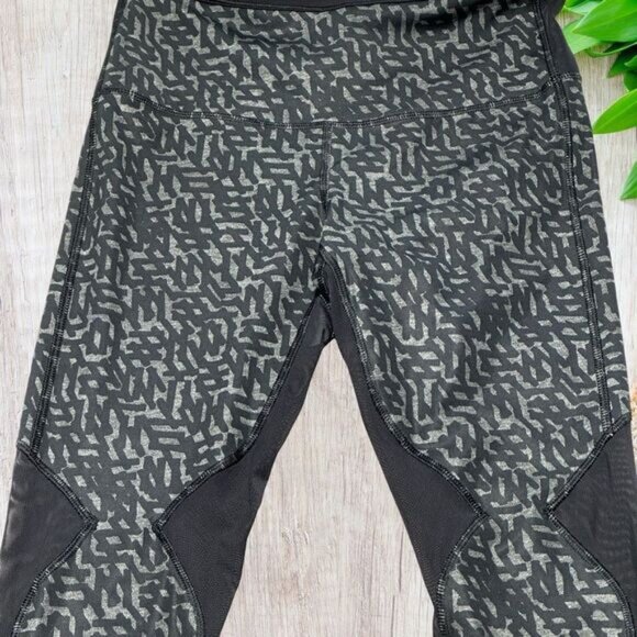 Lululemon Running In The City 7/8 Tight Sz‎ 6 Luxtreme Heathered Net Pop Black - Picture 1 of 9